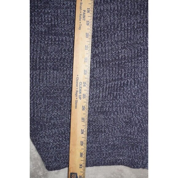 L.L. Bean Men's Blue Full Zip Sweater XL Tall Cotton Marled Knit - Picture 10 of 16